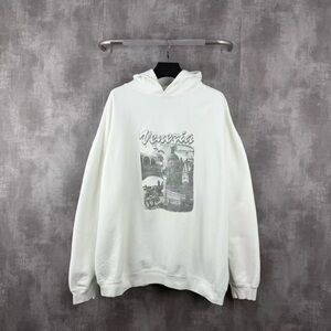 🚩steal authentic Balenciaga White Venezia Hoodie